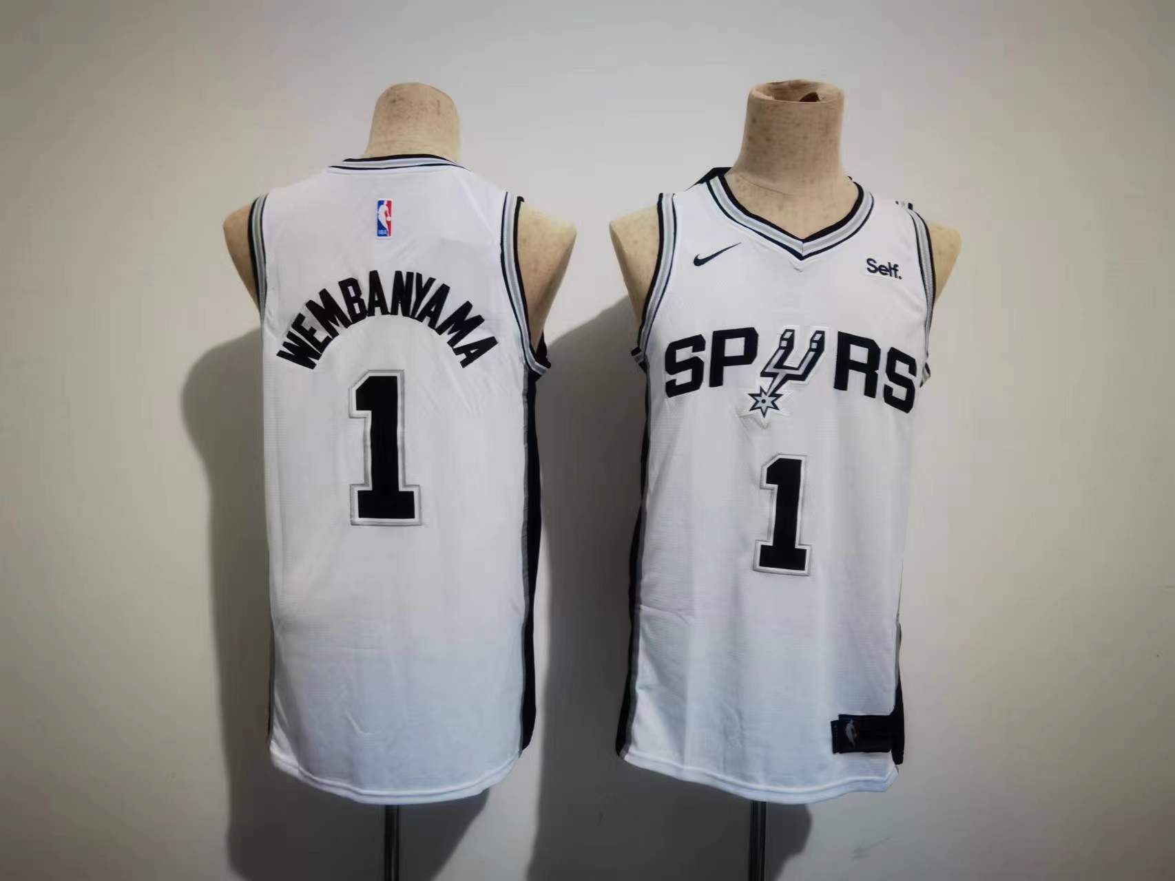 Men San Antonio Spurs #1 Wembanyama White Game 2023 NBA Jersey->san antonio spurs->NBA Jersey